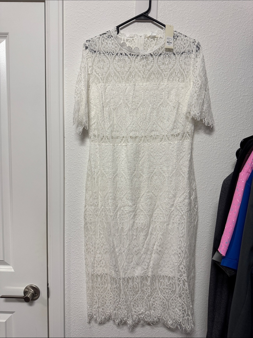 miami Ivory Lace Midi Dress